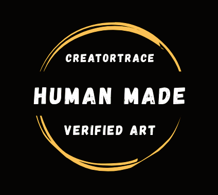 CreatorTrace HUMAN MADE — Verified Art badge
